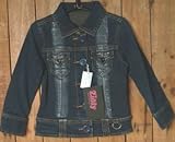 (ジディー)Ziddy ストレッチデニムこすり加工ジャケット XS(115cm-125cm) ネイビー