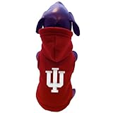 NCAA Indiana Hoosiers Polar Fleeceフード付き犬スウェットシャツ M