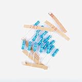 Newone 110個入り（22種 各5）2W 金属被膜抵抗器 100kΩ-1MΩ 　金属皮膜抵抗器　レジスター　メタル抵抗器