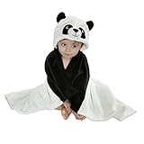 激カワ!!!癒される!!!可愛い子に可愛いバスローブ　お子様にピッタリ 出産祝い 贈り物 にも (パンダ)