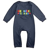 Kamifa カミファ ドナルドトランプ 日本 米国 再び ゲイ 長袖ベビー服 子供服 出産祝い 大人気 Navy 24 Months
