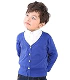 Snone子供服 シンプル 無地 カーディガン 長袖 ニット セーター 女の子 男の子 兼用 vネック 防寒 春秋 通学 普段着