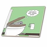 リッチDiesslins Out to Lunch Cartoons – OTL – Sneakiest Bull Shark Ever – トイレAttack – タイル 4" ct_42878_1