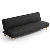 ソファ ソファー ベッド ソファベッド 2人掛け リクライニング ファブリック シングル ダークグレー