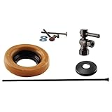 Westbrass WBD1614TBL-12 1/2-Inch Nominal Compression Lever Handle Angle Stop Toilet Installation Kit