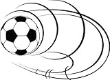 Soccer Ball Kids Boys Bed Room Picture Art - Peel & Stick Vinyl Wall Decal Sticker Size : 20 Inches 