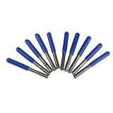 IPOTCH 研削ツール　V字型　彫刻ビット　CNC ルーター工具　3.175mmシャンク　全6サイズ選択　タングステン鋼　10点セット　 - 45度