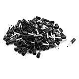 uxcell コード端端子 ブラック ワイヤー 銅 AWG16 絶縁フェルール 150個入り