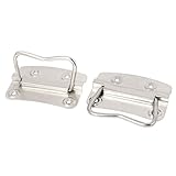 uxcell プルハンドル ドアハンドル ハンドルリング グリップ ボックスツール メタル 90mm長さ 2個入り