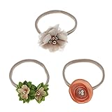 Prettyia 3個入り　子供　クラウン　ヘッドバンド　新生児　ヘッドバンド　フラワー　　贈り物　 全2色 - ベージュ