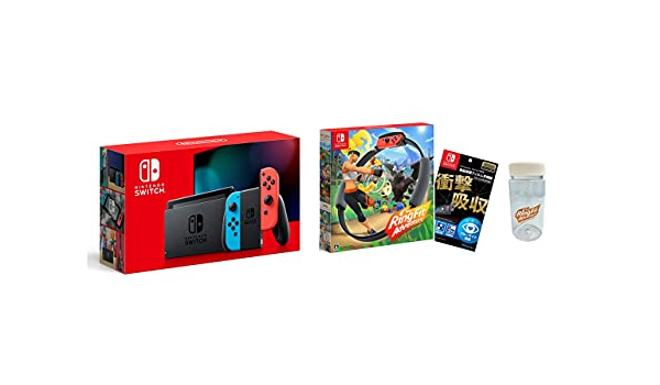 Amazon Nintendo Switch 本体 ニンテンドースイッチ Joy Con L ネオンブルー R ネオンレッド リングフィット アドベンチャー Switch Amazon Co Jp限定 オリジナルクリアボトル 同梱 任天堂ライセンス商品 Nintendo Switch専用液晶保護フィルム 多機能 ゲーム