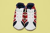 【英国製カーフレザーベビーシューズ】≪UKトレーナー uk trainer navy/red Mサイズ≫