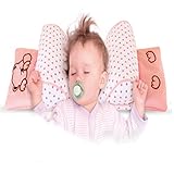 sofine (ソフィーネ) ベビーまくら 赤ちゃん枕 そば柄 絶壁頭防止 通気性 頭の形を守る 男女兼用 新生児 0～1歳児 (ピンク)