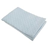 赤ちゃん・ベビー用 エンボスディテール ソフトプラシ天 ベビーブランケット あったか毛布 (76cm x 76cm) (ブルー)