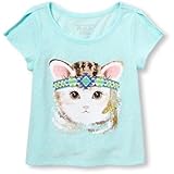 THE CHILDREN'S PLACE(ザ・チルドレンズプレイス) マッチエーブルズショートスリットスリーブインベリッシュグラフィックトップ トップス半袖Tシャツ 5歳【並行輸入】