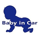 Baby in Car ステッカー ベビーインカー　カッティングステッカー 赤ちゃんが乗ってます (ブルー)