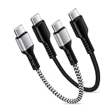 タイプC ケーブル 短い pd対応 iPhone16 e 充電【0.3m 2本】30W 急速充電 USB C けーぶる C to C データ転送 耐久ナイロン Type-C充電 iPhone17/16/15シリーズ、iPad Pro/Air、Galaxy S24、AQUOS sense8、OPPO、Xiaomi、Mo-torola、Google Pixel、SONYなどUSB C機種対応