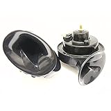 1stモール 爆音 ヨーロピアン 電子ホーン 快音 クラクション 12V ブラック (12V用) ST-HORN02-12-BK