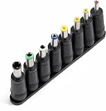 5V DC 電源ケーブル、USB → DC 5.5x2.1mm プラグ 充電コード 8 コネクターアダプター付き スピーカー、ルーター、LEDライト、ムーンランプ、その他5ボルト 3Amp エレクトロニクスに対応 (8本)