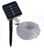 ソーラーLEDチューブライト 10m 防水 水中使用OK 電気代0円 エコ イルミネーションに クリスマス イベント ◇SNNER-10 (ブルー)