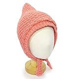 Happytreeベビー帽子ボンネット暖かいニット幼児用冬帽子ビーニーキャップ カラー: ピンク