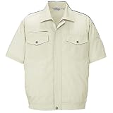 ミドリ安全 【風を感じる作業服】 男女兼用 涼風半袖ブルゾン RCS440 アイボリー 3L
