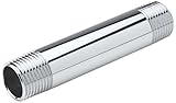 T&S Brass 000358-40 3/8-Inch Npt X 3-Inch Long Nipple Riser, Chrome Plated [並行輸入品]
