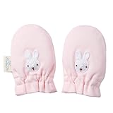 妖精の森 スムースミトン 編みモチーフ  ピンク ウサギ YG-329