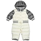 (モンクレール) MONCLER フード付 ダウンロンパース GREG ホワイト/グレー 12-18M GREG 53227 034 [並行輸入品]