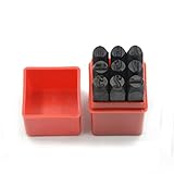 Angelakerry　数字の打刻印ポンチセット　9本　8mm　打刻印セット　レザー クラフト　作業用　[並行輸入品]