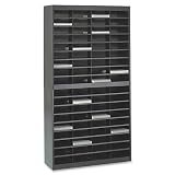 Safco Products 9241BLR E-Z Stor Literature Organizer 72 Letter Size Compartments Black [並行輸入品]