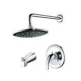 Yosemite Home Decor YP5745TS-PC Single Handle Pressure Balanced Tub and Rain Shower Faucet, Polished