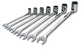 SK 86132 SuperKrome 7 Piece 12 Point 3/8-Inch to 3/4-Inch Flex Combination Wrench Set [並行輸入品]
