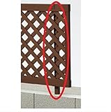 リクシル 新日軽　木樹脂フェンスJ5型　自在柱　H=800用　「密ラチス」　　『木調フェンス　柵』 　ミディアムブラウンP