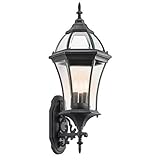 Kichler Lighting 49185BK 3 Light Townhouse Bracket Outdoor Sconce, Black by Kichler Lighting [並行輸入品]