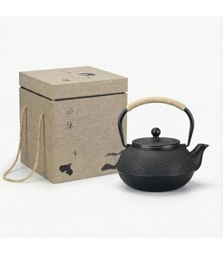 Amazon｜「日本のいいもの 伝統工芸 南部鉄器 鉄瓶1．2Lあられ 黒