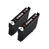 エプソン用 ICBK69 互換インク ブラック 増量版 2本セット ICBK69インク ICチップ残量表示検知機能付き IC69 69L互換 インク カートリッジ 対応機種：PX-045A PX-046A PX-047A PX-105 PX-405A PX-435A PX-436A PX-437A PX-505F PX-535F