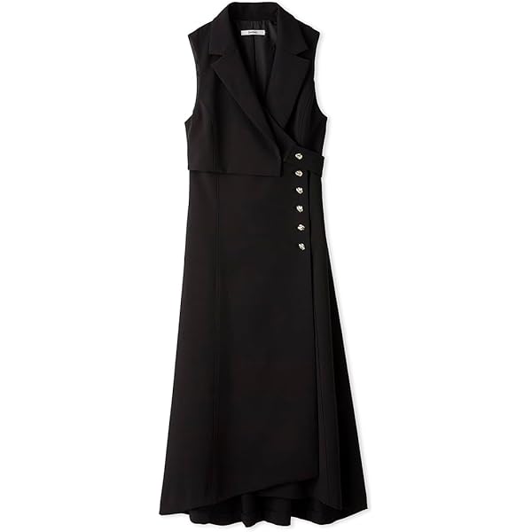 Amazon.co.jp: アシメダブルラペルテーラードワンピース