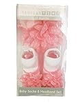 Baby Girls Gift Box Baby Socks & Headband set - PINK POLKADOT FLOWER - Suitable From Newborn by Baby