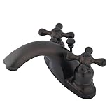 Kingston Brass KB7645AX Two Handle 4 in. Centerset Lavatory Faucet with Retail Pop-up