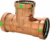 Viega ProPressゼロLead銅xl-c Tee with 3-inch by 3-inch by 2 – 1 / 2インチP X P X P 1 Pack 20703 1