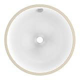 American Imaginations 16.5-in. W x 16.5-in. D Round Undermount Sink In White Color by American Imagi