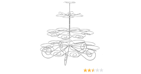 Amazon カップケーキモアスタンド ケーキディスプレイホルダー ワイヤー 4段 23個用 パーティー ケーキスタンド オンライン通販