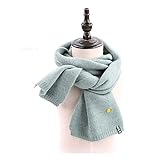 Gobig 子供用 マフラー キッズ 無地 通園 通学 防寒 秋 冬 かわいい (ライトグリーン)