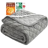 VK Ingeroom 敷きパッド シングル 冬 リバーシブル 【TEIJIN（帝人）マイティトップ中綿】 フランネル＆ワッフル 暖かい シーツ あったか ふわふわ 丸洗い可能 抗菌防臭 静電気抑制 四隅ゴム付き 100×200cm グレー