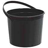Amscan Plain誕生日パーティーFavor Bucket、6インチ、ブラック