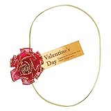 ゴムタグ 造花付 バレンタイン フラワー (10枚) SV-TR2