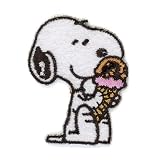 ミササ PEANUTS スヌーピー シールワッペン アイスクリーム 31×40×1mm MIS8614