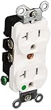 Hubbell HBL8300HW Duplex Receptacle, Compact Hospital Grade, 20 amp, 125V, 5-20R, White [並行輸入品]