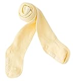 Plus Nao(プラスナオ) タイツ ベビー キッズ ベビータイツ 子供タイツ レギンス 滑り止め付き 無地 シンプル カジュアル ベビー服 子供服 M イエロー